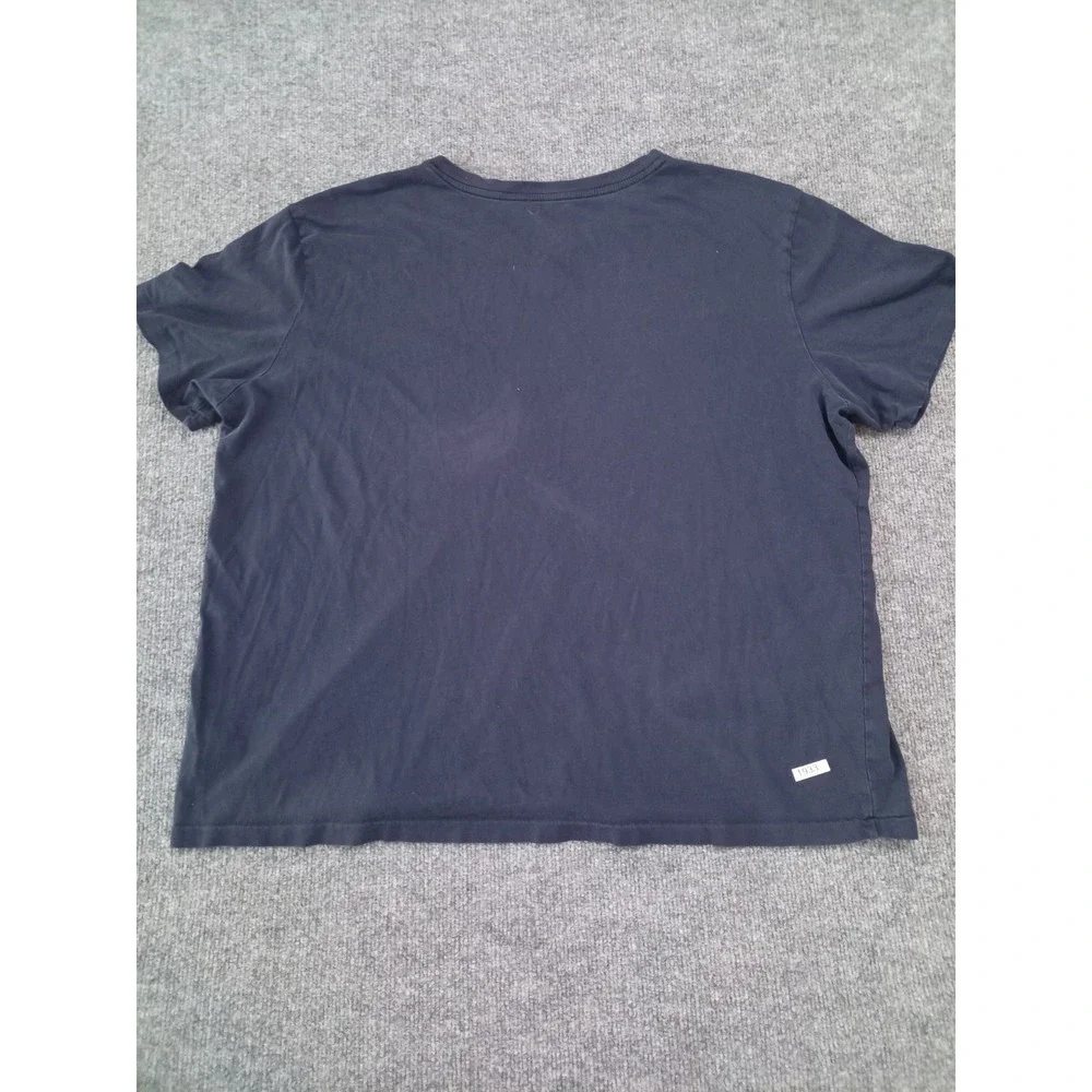 Polo Ralph Lauren V Neck T Shirt Mens XL Navy Red Pony Short Sleeve Tee